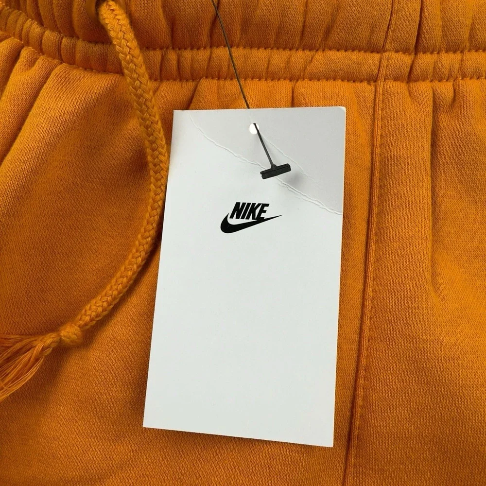 Nike Orange Cotton Polyester Drawstring Stretch Waist Shorts Women's Large‎ 7